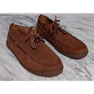 Peter Millar Men's Brown Leather Suede Lace Up Chukka Moc Toe Boots‎ Size 9.5